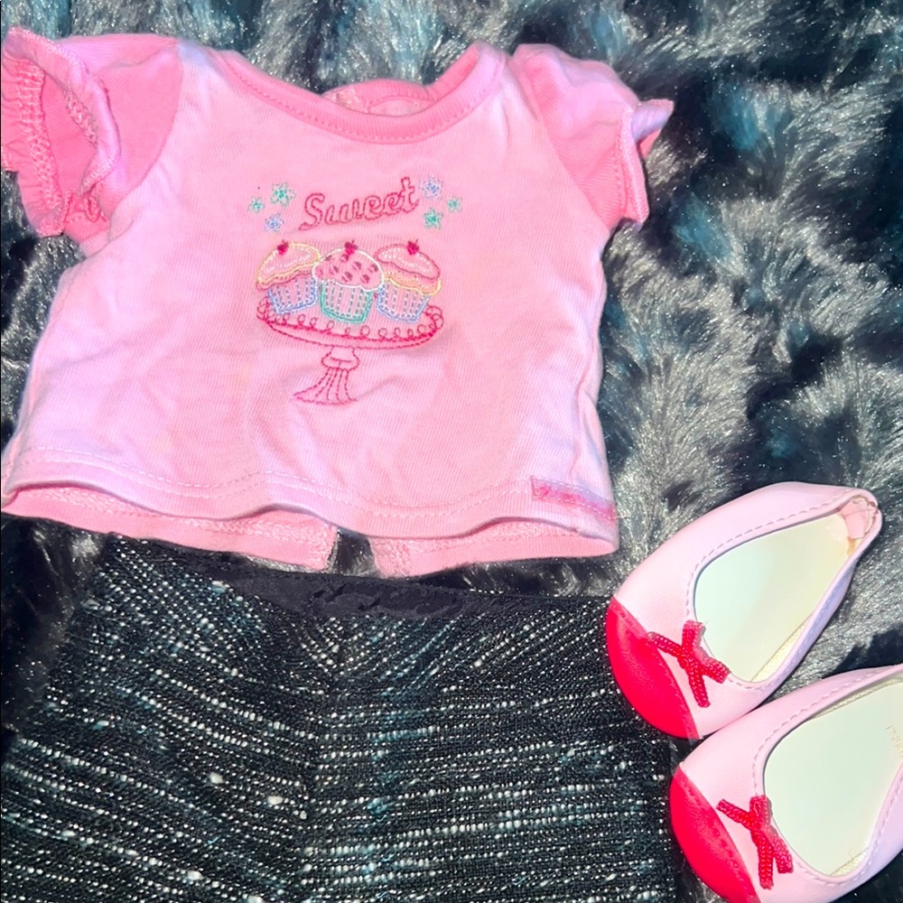 American Girl Pink Doll Outfit with Shoes
